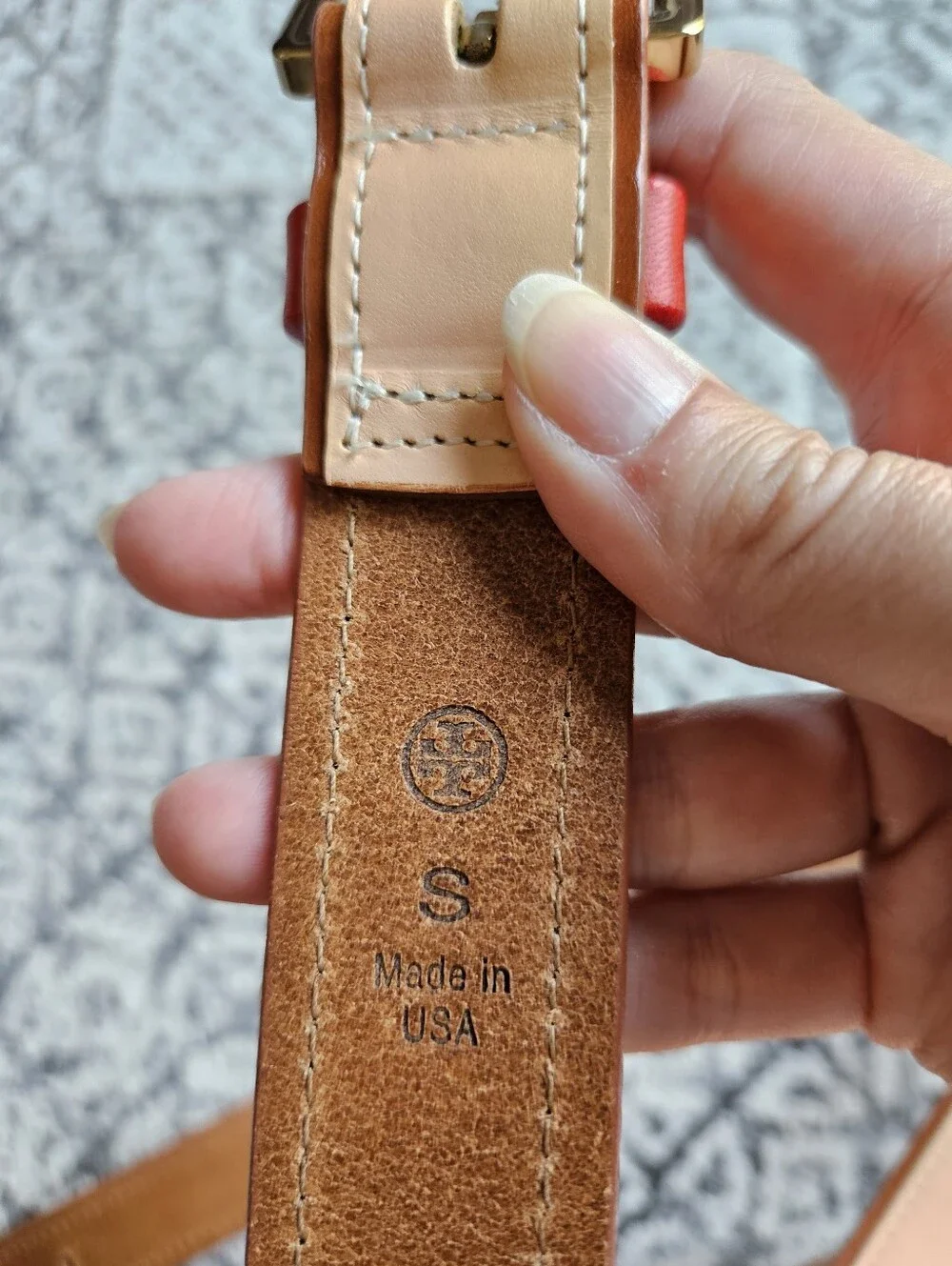 Tory Burch Leather Belt Size Small